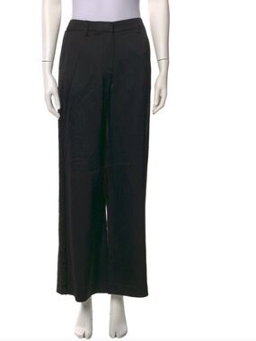 Women's Black Wide-Leg Trousers - Sleek Everyday Style